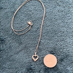 Elegant Sterling Silver Heart Pendant Necklace